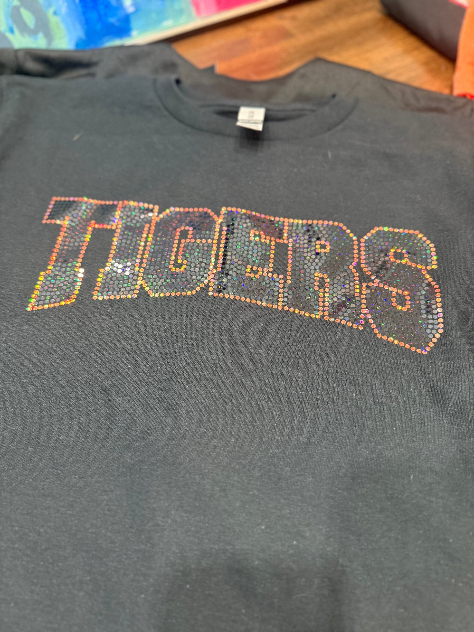 Tigers BlingRaiser-Tigers Spangles Orange with Black